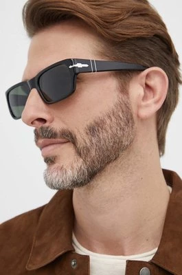 Persol okulary przeciwsłoneczne ADRIEN męskie kolor czarny 0PO3347S