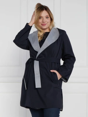 Persona by Marina Rinaldi Płaszcz TASTIERA PLUS SIZE granatowy