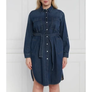 Persona by Marina Rinaldi Sukienka z paskiem plus size | denim
