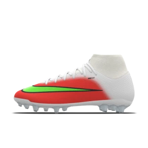 Personalizowane korki piłkarskie z wysoką cholewką na sztuczną nawierzchnię Nike Mercurial Superfly 11 Academy By You - Czerwony