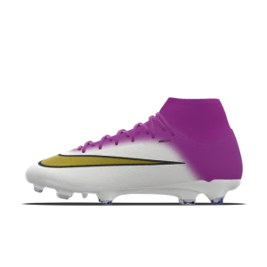 Personalizowane korki piłkarskie z wysoką cholewką na twardą murawę Nike Mercurial Superfly 11 Academy By You - Fiolet