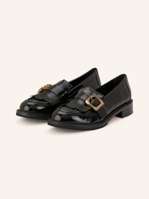 Pertini Lakierowane Loafersy schwarz