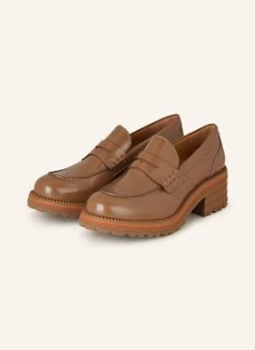 Pertini Loafersy Na Platformie braun