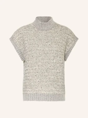 Peserico Bezrękawnik Z Dodatkiem Alpaki I Cekinami grau