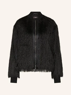 Peserico Bluzon Z Błyszczącą Przędzą schwarz