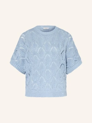 Peserico Dzianinowa Bluzka Z Cekinami blau