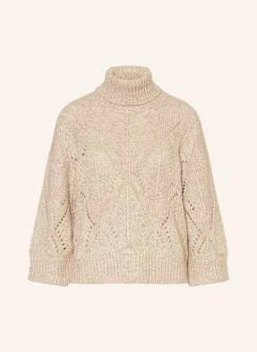 Peserico Golf Z Błyszczącą Przędzą I Cekinami beige