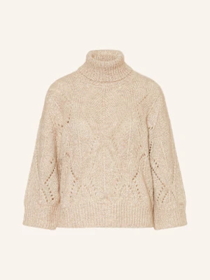 Peserico Golf Z Błyszczącą Przędzą I Cekinami beige