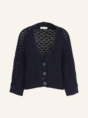Peserico Kardigan Z Cekinami I Rękawami 3/4 blau