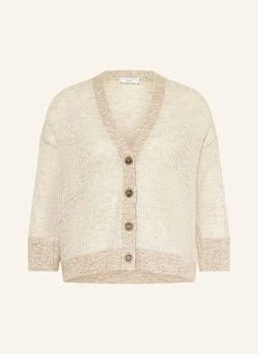 Peserico Kardigan Z Dodatkiem Alpaki I Rękawami 3/4 beige