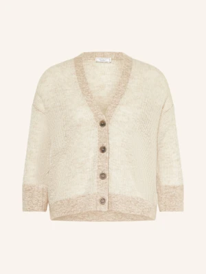 Peserico Kardigan Z Dodatkiem Alpaki I Rękawami 3/4 beige