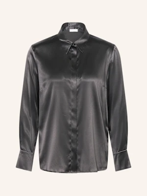 Peserico Koszula Z Jedwabiu Z Obszyciem Ozdobnymi Kamykami grau