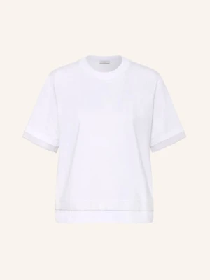 Peserico Koszulka Z Jedwabiem I Kamieniami Ozdobnymi weiss