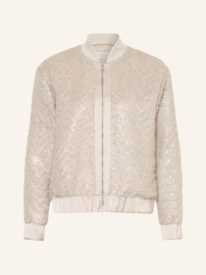 Peserico Kurtka Z Cekinami beige