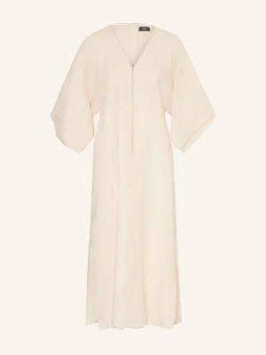 Peserico Lniana Sukienka Z Kamieniami Ozdobnymi weiss