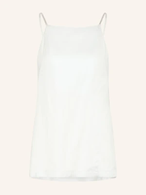 Peserico Satynowa Bluzka Z Kamieniami Ozdobnymi grau