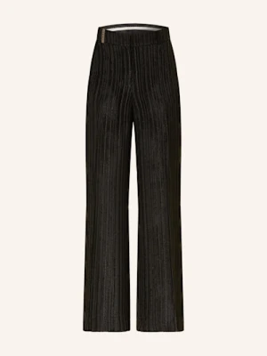 Peserico Spodnie Marlena Z Aksamitu schwarz