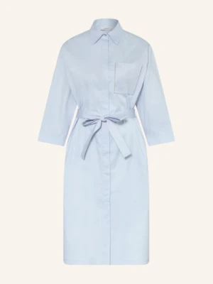 Peserico Sukienka Koszulowa Z Kamieniami Ozdobnymi I Rękawami 3/4 blau