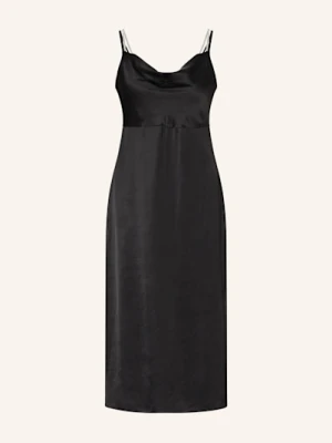 Peserico Sukienka Satynowa schwarz