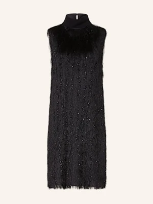 Peserico Sukienka Z Błyszczącą Przędzą schwarz