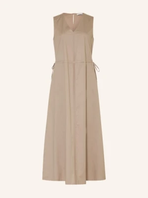 Peserico Sukienka Z Kamieniami Ozdobnymi beige