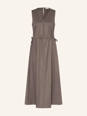 Peserico Sukienka Z Kamieniami Ozdobnymi braun