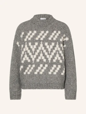 Peserico Sweter Z Alpaki I Cekinami grau