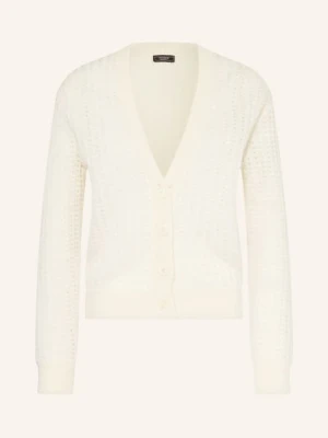 Peserico Sweter Z Alpaki I Cekinami weiss