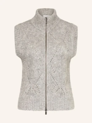 Peserico Sweter Z Cekinami grau