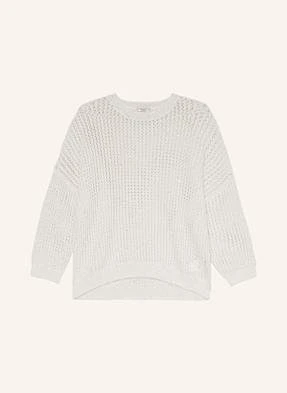 Peserico Sweter Z Cekinami I Rękawami 3/4 weiss