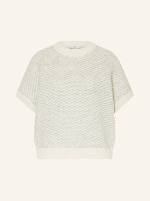 Peserico Sweter Z Dodatkiem Alpaki I Błyszczącej Przędzy weiss