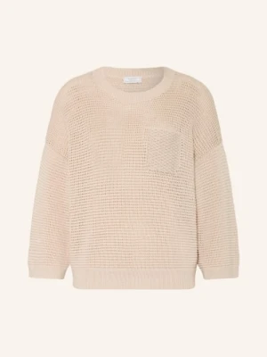Peserico Sweter Z Rękawami 3/4 I Kamieniami Ozdobnymi beige
