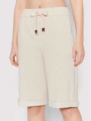 Peserico Szorty materiałowe P04032J0 Beżowy Regular Fit