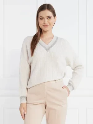 Peserico Wełniany sweter | Regular Fit | z dodatkiem jedwabiu