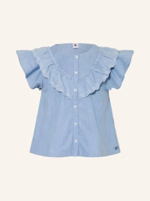 Petit Bateau Bluzka Z Falbanami blau