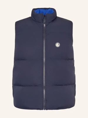 Petit Bateau Kamizelka Pikowana Dwustronna blau GRANATOWY