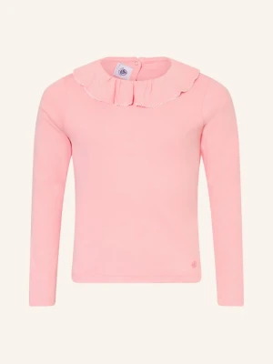Petit Bateau Koszulka Z Długim Rękawem I Falbankami rosa RÓŻOWY