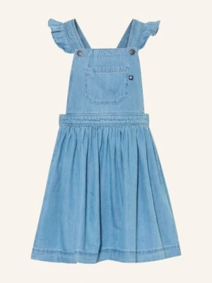 Petit Bateau Sukienka Jeansowa Z Falbanami blau