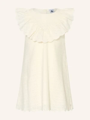 Petit Bateau Sukienka Z Falbanami weiss