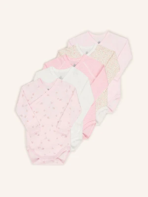 Petit Bateau Zestaw 5 Body Z Zapinaniem Na Boku rosa różowy