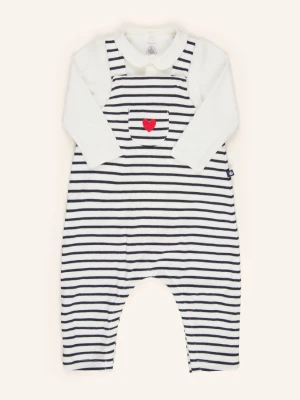 Petit Bateau Zestaw: Ogrodniczki I Body weiss