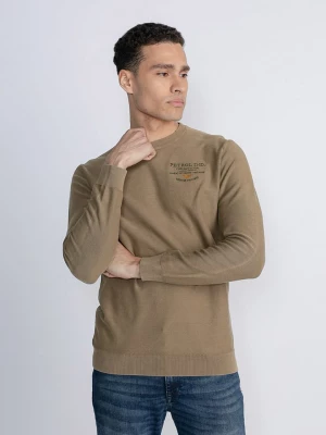 Petrol Industries Sweter w kolorze beżowym rozmiar: L