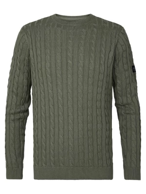 Petrol Industries Sweter w kolorze khaki rozmiar: XL