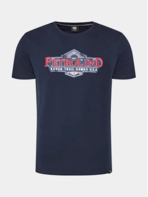 Petrol Industries T-Shirt M-1040-TSR602 Granatowy Regular Fit