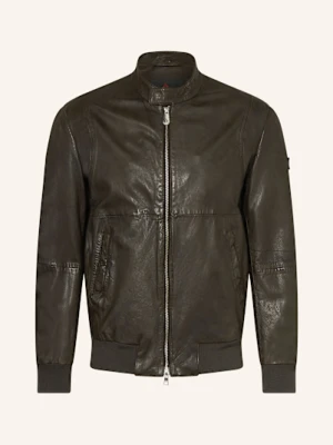 Peuterey Skórzany Bluzon Tureia schwarz