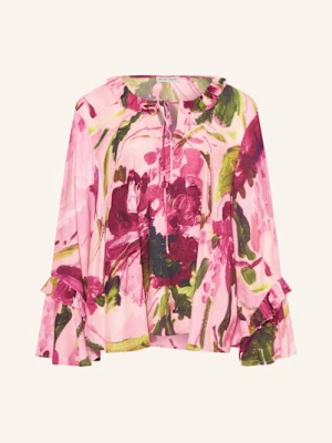 Phase Eight Bluzka Andi Z Falbankami pink