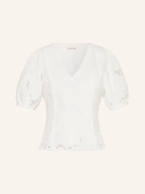 Phase Eight Bluzka Marina Z Ażurową Koronką weiss