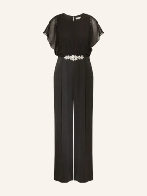 Phase Eight Kombinezon Velma Z Mieszanki Materiałów Z Ozdobnymi Kamieniami schwarz