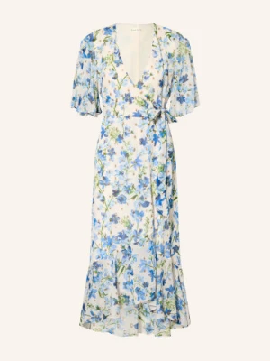 Phase Eight Sukienka Kopertowa Juliette Z Brokatową Przędzą I Falbanami weiss