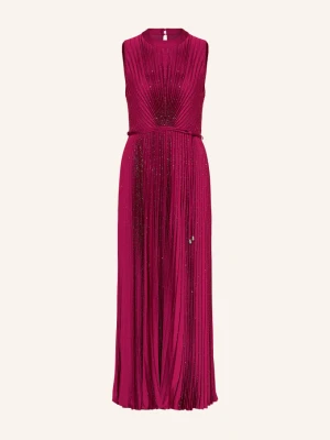 Phase Eight Sukienka Plisowana Simara Z Brokatową Przędzą pink